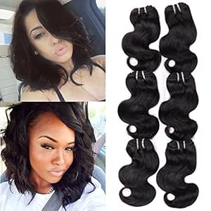 Hanne 6pcs Brazilian Virgin Hair Body Wave 8 Short Curly Hair