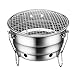 Produktbild Tragbarer Holzkohlegrill, Stainless Steel BBQ Runde Grill Klappgrill, Picknickgrill für Garten Camping Party