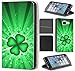 Price comparison product image Coverfix Premium Samsung Galaxy A5 (Model 2017) A520 Flip Cover Synthetic Leather Flip Case Mobile Phone Cover 1269 Kleeblatt Glück Grün
