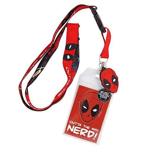 Preisvergleich Produktbild Deadpool Nerd- Lanyard Mit Charme Und ID- Sleeve