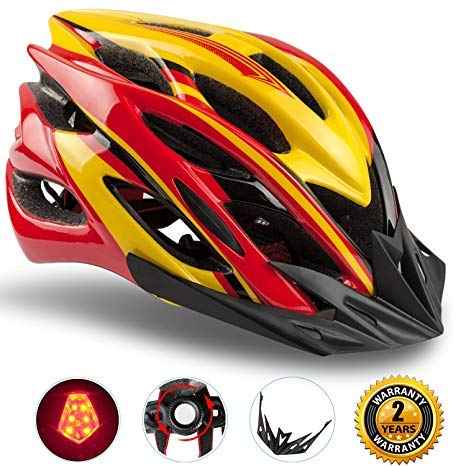 Shinmax Specializzata Del Casco Bici Con Luce Di Sicurezza Sport Regolabile In Bicicletta Casco Della Bici Caschi Bicicletta Per Strada Bike Uomini Donne Di Eta Gioventu Racing Protezione Sicurezza Benessere Vita
