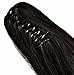 FESHFEN 22" 170g Hair Piece Pony Tail Ponytail Hair Extensions Hairpiece Long Straight/Voluminous Curled Wavy Clip In/On Claw Ponytail Two Tone Black to Pink
