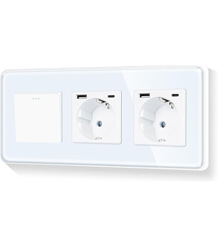 Adattatore Tripla Spina Elettrica Angolare 16A Con 2 Prese Bipasso 10A E 1 Presa Schuko 16a Laterale Salvaspazio 82027521