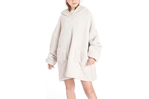 Shamdon Home Collection Sweat à Capuche Surdimensionné pour Enfants,Sweat-Shirt Couverture Portable pour Fille Garçon,Pull à Capuche Polaire Sherpa avec Poche Enfant Ado