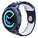 Produktbild Samsung Gear Sport Watch Armband / S2 Classic Armband, VIGOSS für 20mm Nike + Weiche Silikon Sport Armband Ersatzband für Gear Sport Uhrenarmband (Blau/Weiß)