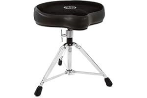 ROC-N-SOC Roc n Soc Drum Stool Throne With Custom Base Black