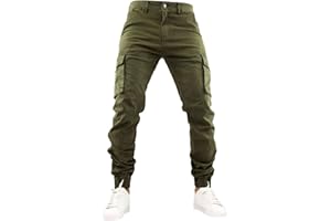 Toocool Pantaloni Uomo Cargo Militari tasconi Laterali Casual Cotone G6538