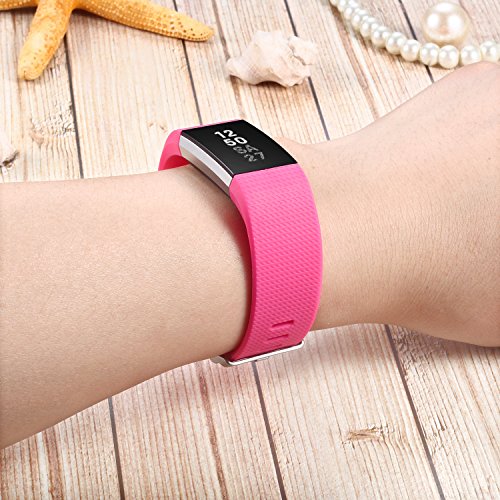 DigiHero Fitbit Charge 2 Ersatz-Armbänder, Metall-Schließe, ohne Tracker - 4