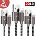 Produktbild BECASO l Phone Ladekabel 3 * 1.5M Nylon USB Kabel für Phone XS Max XR X 8 7 SE 6S 6 5 5C 5S Plus Pad Mini Air Pro Grau