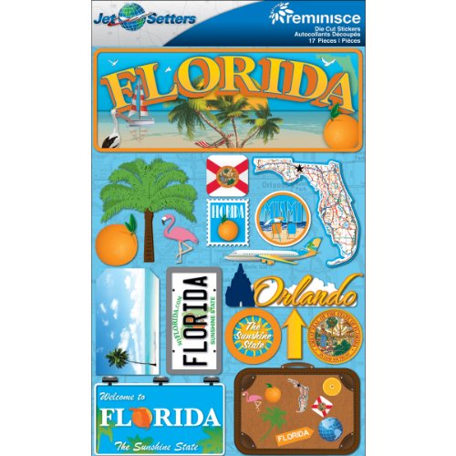 Preisvergleich Produktbild Jet Setters Dimensional Stickers-Florida