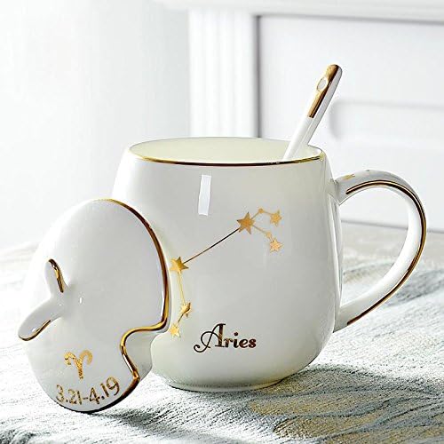 12 Constellation Ceramic Mugs Couple Cup Birthday Gift , Aries