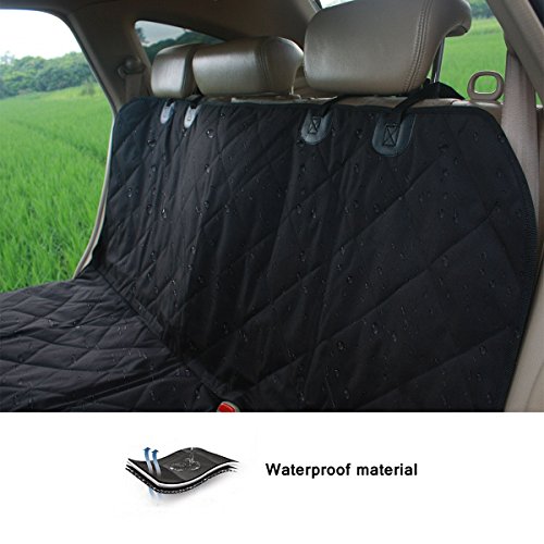 Autoschondecke für Hunde Rückbank Sitzbezug Auto / kofferraumschutzdecke mit Seitenschutz für Hund / Rücksitzbezug Comfort / Schwarz Wasserdicht / Für Auto SUV - 2