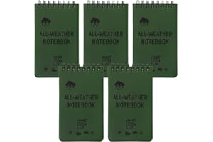 YDHfdc 5 Pezzi Blocco Note Impermeabile Mini Block Notes Piccoli Spiralati per Tutte le Stagioni Taccuino Tascabile con Griglia per Registrazione Attività All'aperto