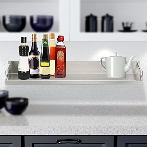Yahee Küchenregal Gewürzregal Edelstahlregal Gewürzständer Edelstahl 60 X 12 X 5,2 cm silber - 2