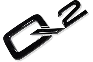 MCK Auto - Q2 Nero Lucido Anteriore Posteriore Ala Nero Badge Logo Boot Emblema Adesivo Tuning