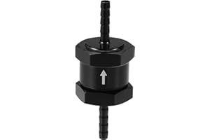 Hihaha Kraftstoff-Rückschlagventil Einweg/Inneres Rückschlagventil für Kraftstoff Benzin Diesel/Robust 0,16" 4mm OD / 1 Stück Schwarz