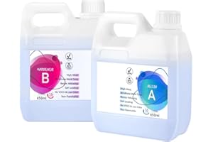 SHIIYYU 1300ml Hochglanz Epoxidharz, klares selbstnivellierendes blasenfreies Epoxy Resin, 1:1 Mischung epoxidharz mit härter für Schmuck, Formen, Wohnkultur, Untersetzer, Ornamente