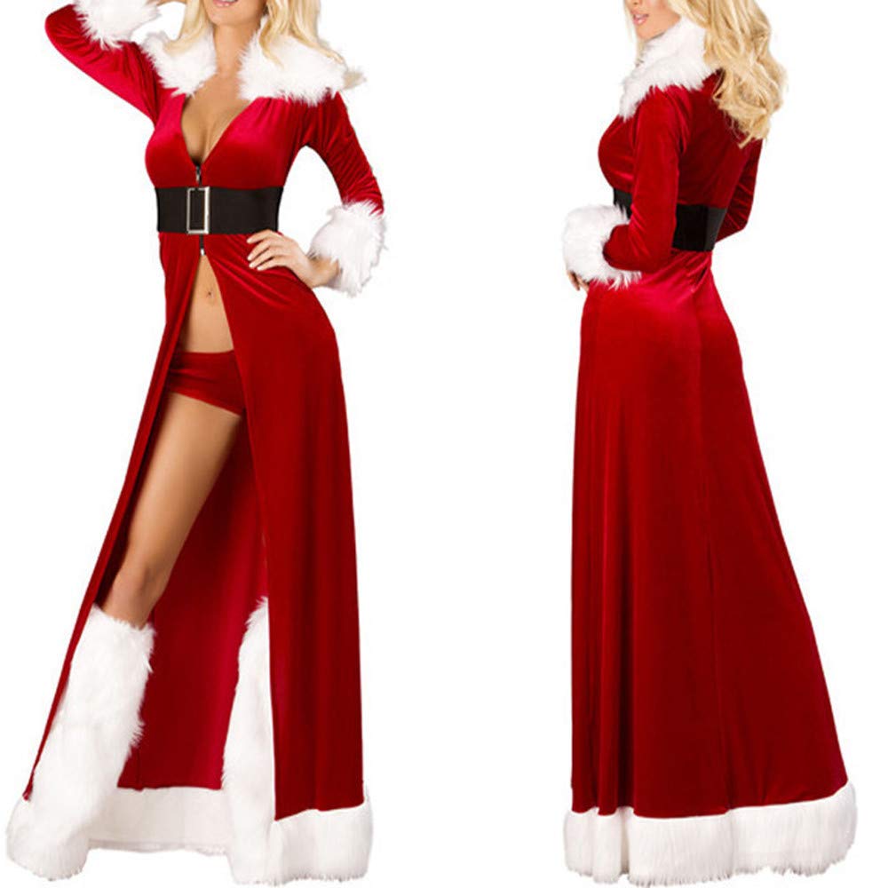 SOMESUN Cappotto di Camicia da Notte della Biancheria Intima Cinghia della Pelliccia Pelliccia del Pigiameria Lunga Sexy… - immagine 3