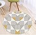 Produktbild OFVV Modern Simple Geometric Circular Carpet Bedroom Living Room Nordic Carpet Bedside Computer Chair Kissen Baby Crawling Matte für die Dekoration zu Hause, mehrdimensionale,a,80cm