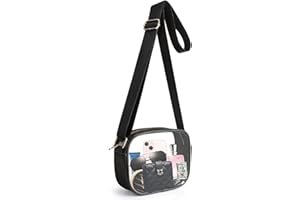 VMINOG Station Genehmigte durchsichtige tasche transparente clear bag klein Statium Approved Klare Breiftasche Crossbody Schultertasche mit Einstellbarem Gurt für Arbeit Sport Spiele