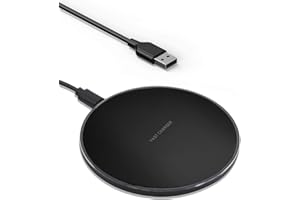 Cargador Inalámbrico Rápido, 15W QI Wireless Charger para iPhone 11/12/13/XS MAX/XR/X/8, Galaxy S20/20+/20 Ultra, Samsung Not