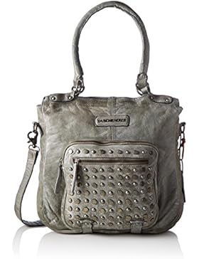 Taschendieb Damen Td0112g Henkeltasche, Grau (Grau), 11x35x34 cm