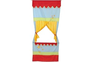 roba Door Kasperle Theatre, Space Saving School Children Puppet Theater, Theater with Fabric Cover