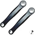 Pedivella Sinistra Bici In Lega Alluminio 170mm - Foro Rombico Argento - Singola Velocità Per Bici Da Strada E MTB