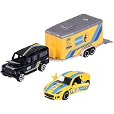 Majorette Race Trailer Land Rover Defender110 & Jaguar F-Type