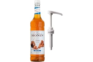 Monin Caramel Syrup Sugar Free 1Ltr and Pump