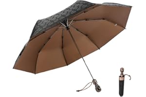 ThreeH Kompaktowy składany parasol szkielet uchwyt wiatroodporny lekki słońce deszcz automatyczne otwieranie zamykanie parasol czarna powłoka wewnątrz