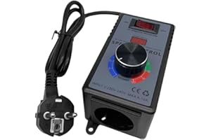 ZINUEEN Régulateur De Tension, Variateur De Vitesse AC 230 V, 10 A, 4000 W, Régulateur De Vitesse, Pour Meuleuses D'angle,souffleuses,scies Circulaires,Ventilateur