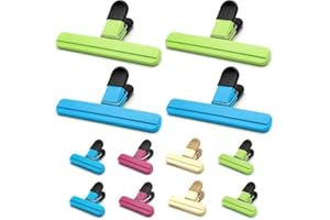 ZMDMAH Pince Alimentaire 12 Pièces Fermeture Sachet Alimentaire Reutilisable Pince Alimentaire Plastique Fermeture Sachet Clip Pinces pour Sachets pour Cuisine Bureau Garage