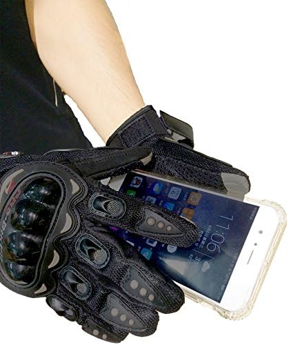 Camphelper Motorcycle Winter Gloves Men Racing Waterproof Windproof Warm Leather Gloves (black, M)