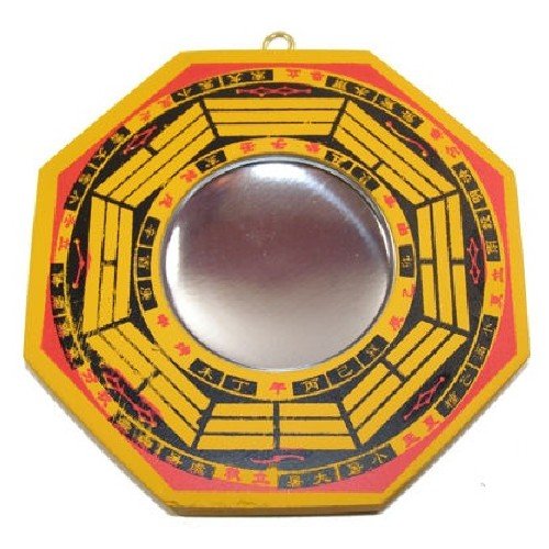 Bagua Spiegel, konvex, Gelb