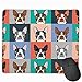 Produktbild Boston Terriers Tile Bulldog Dog Set Pattern Personalized Design Mauspad Gaming Mauspad with Stitched Edges Mousepads, Non-Slip Rubber Base, 300 x 250 x 3 mm Thick - Best Gift Idea