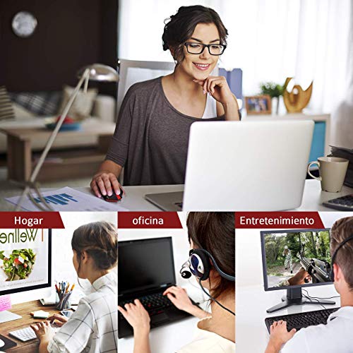 VICTSING Rat  n Gaming Inal  mbrico 2 4G USB con Clic Silencioso    Versi  n Actualizada     2400 dpi 5 Niveles con 7 Botones y Retroiluminado Respiraci  n  Dise  o de Ahorro de Energ  a para Windows Mac MacBook Linux