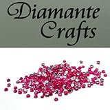 300 x 1mm Hot Pink Round Diamante Loose Flat Back Rhinestone Gems - created exclusively for Diamante Crafts