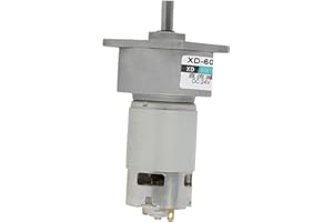 HILITAND DC12V / 24V 35W Mini DC Motoriduttore a velocità regolabile in metallo Grande coppia motore CW/CCW(24V 200rpm)