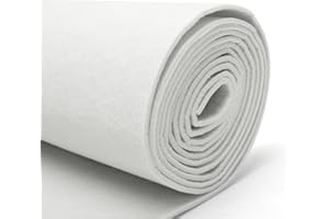 LUPATDY Rouleau de Feutre Blanc 30 cm x 250 cm, Tissu en Feutre 3mm D'épaisseur, Feutrine Loisir Creatif pour Bricolage, Sac de Rangement, Tissu en Felt pour Travaux Manuels, Décoration