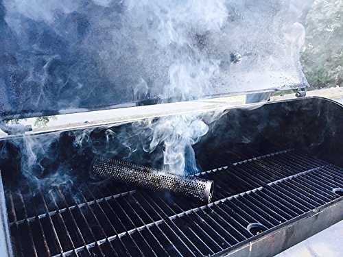 Räucherröhre 15cm – Räuchern auf jedem Grill – Intensiv Rauch – Edelstahl Kaltrauch-Erzeuger – Räucherbox – Tube Smoker 6″ – Pellet Smoker –Kalträuchern + Schutztasche Sparbrand - 9