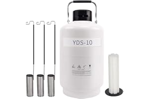 Fayelong Azoto Liquido Serbatoio Cryogenic Container Serbatoio criogenico Ln2 con 3 secchi e borsa di trasporto (6L)