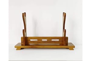 SHULI Porte-épée en Bois Assemblage Base Samouraï Épée Wakizashi Tanto Support de Stand Affichage Cintre Porte-Arme-B