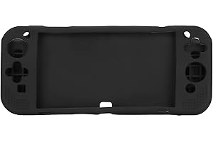 ciciglow Funda Protectora para Consola de Juegos, Carcasa Protectora de Silicona Negra Resistente a los Arañazos, Funda de Silicona Suave para Consola de Juegos Compatible con OLED