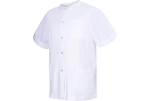 MISEMIYA - Casaca Sanitarios Mujer con BOTÓN Cuello Redondo Uniforme Laboral CLINICA Hospital Ropa Laboral - Ref.831