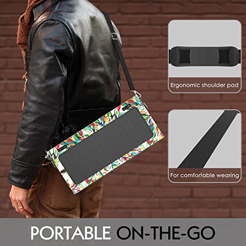 MoKo Bose SoundLink III Bluetooth Lautsprecher Hülle Abdeckung, Premium PU Leder Schutzhülle Case mit Handschlaufe/Karabiner für Bose SoundLink 3 Bluetooth Wireless Speaker, Glück Baum - 6
