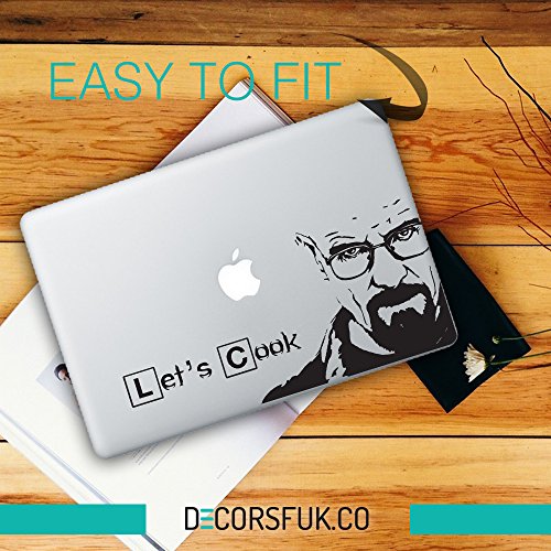 Decal für MacBook Heisenberg (Breaking Bad, Walter White), Aufkleber, Schwarz, Vinyl