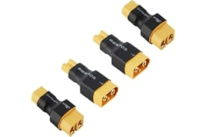 Boladge 2 pezzi Connettore Femmina XT30 a Connettore Maschio XT60 e 2 pezzi Adattatore Connettore Maschio XT30 a Connettore Femmina XT60 per Drone FPV RC Lipo