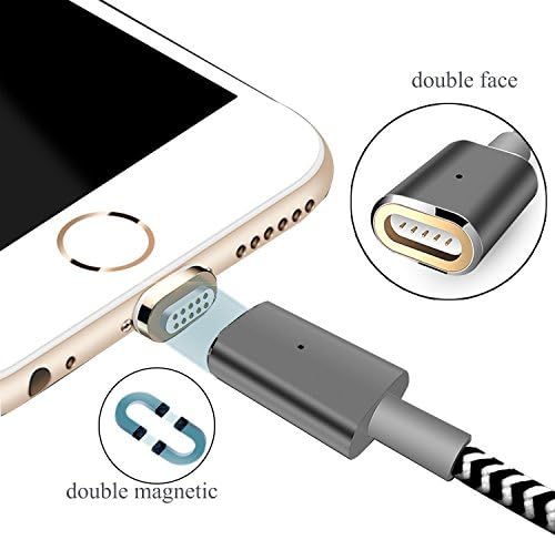 KUPX New Supper Strong Magnetic USB Charger Cable Adapter for iPhone 7 7Plus 5 5c 5s se 6 6 Plus 6s 6s Plus iPad 3 4 Mini Pro Air, Lightning iPhone Car Cable Charging and Data Transfer Colorful