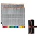 Price comparison product image Feelily 36/48/72 Coloured Drawing Pencil Marco Raffine Art Colouring Pencil Supplies with Portable Canvas Pencil Wrap Pouch for Artist/Art Fan/Colouring Lover (48 color)